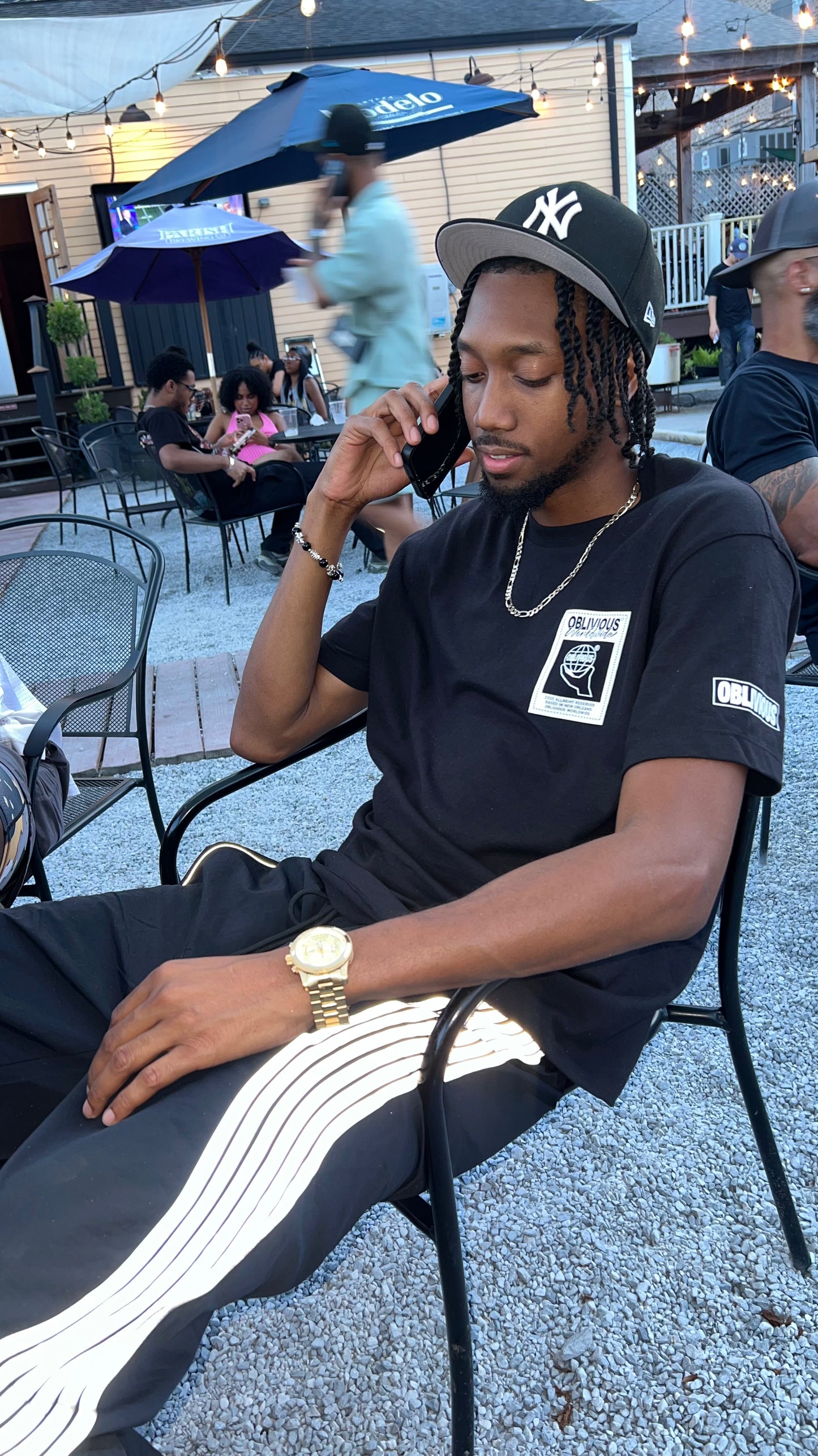 Oblivious State Oversized Jet-Black Heavyweight Tee