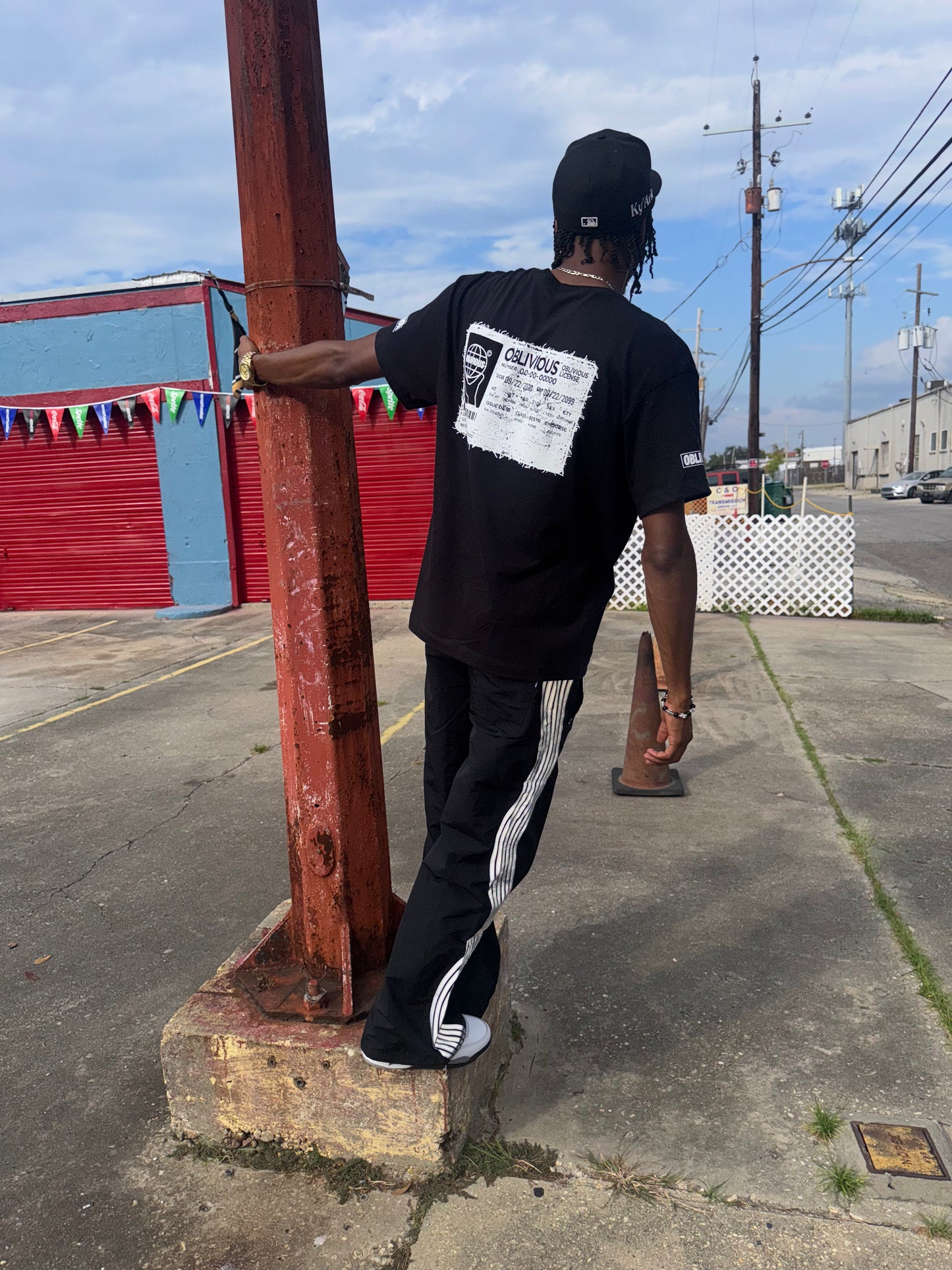 Oblivious State Oversized Jet-Black Heavyweight Tee