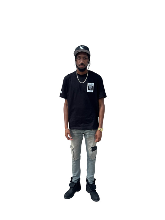 Oblivious State Oversized Jet Black Tee