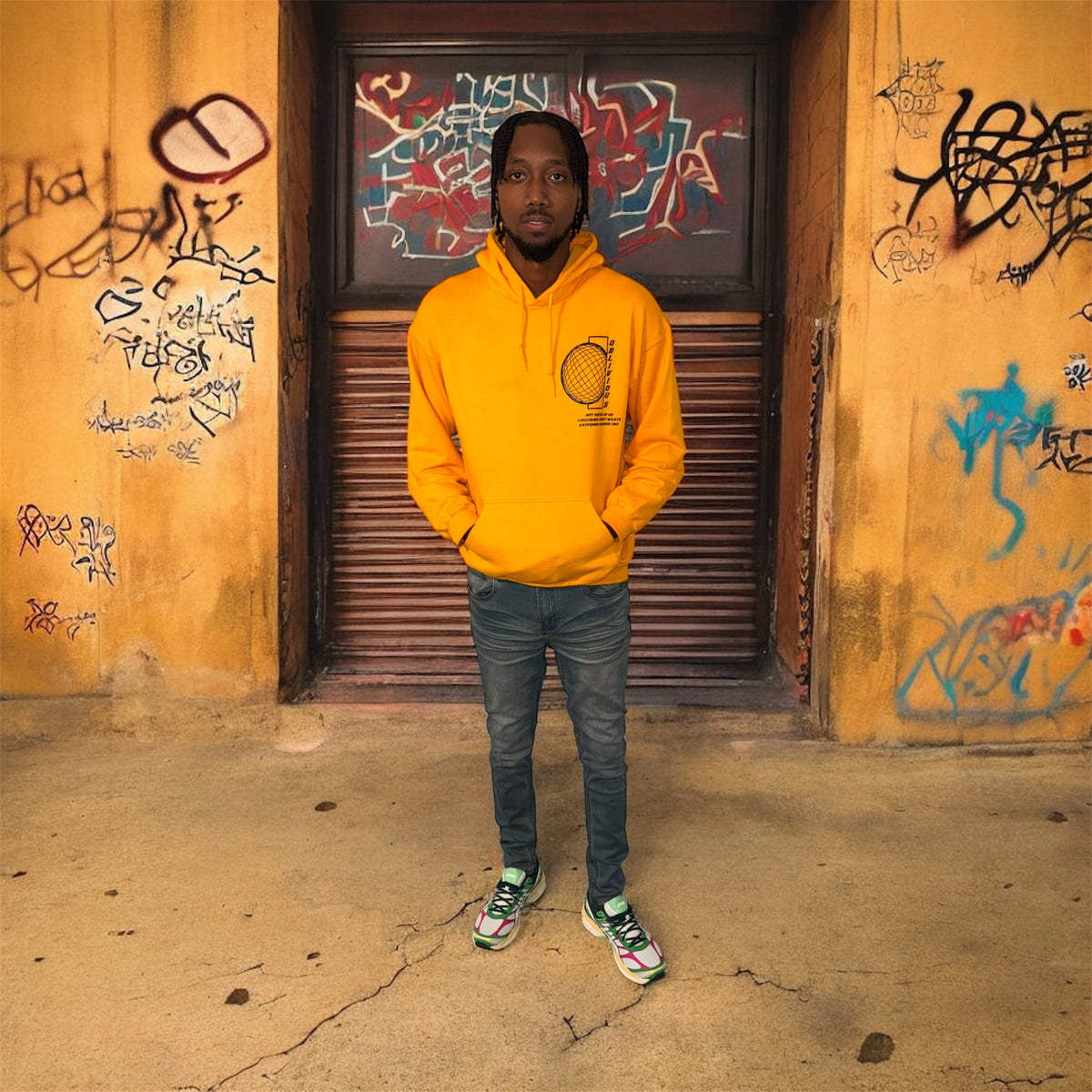 Oblivious Yellow-Gold Premium Cotton Hoodie